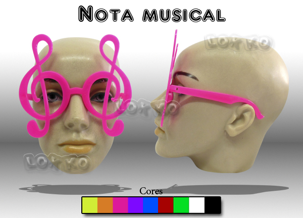 Óculos de festa nota musical